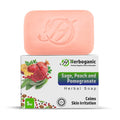 SAGE, PEACH AND POMEGRANATE HERBAL SOAP BAR